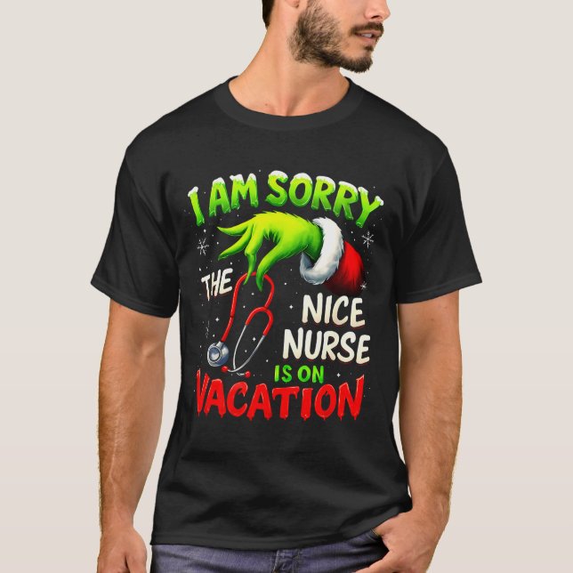 Camiseta Christmas Funny I Am Sorry The Niche Nurse Santa H (Anverso)
