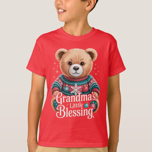 Camiseta Christmas Gifts for Grandkids Grandma’s Blessing (Anverso)