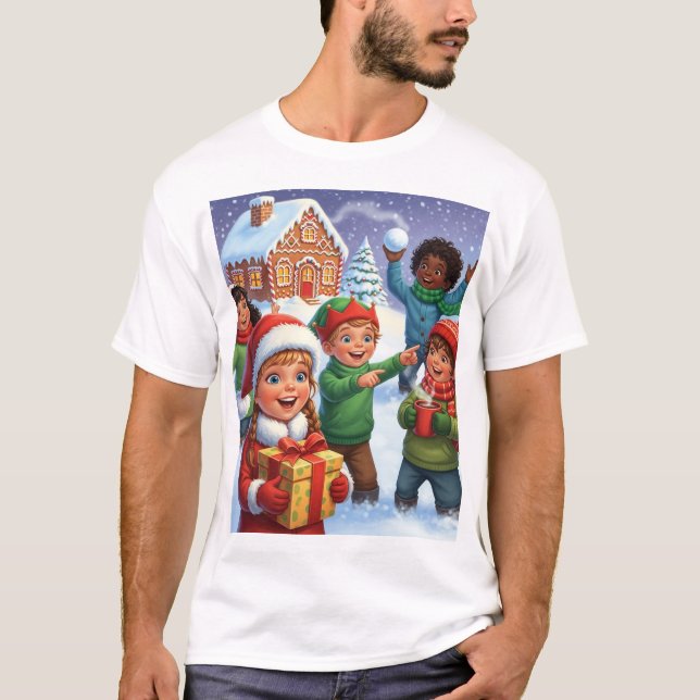 Camiseta Christmas Gingerbread Play (Anverso)