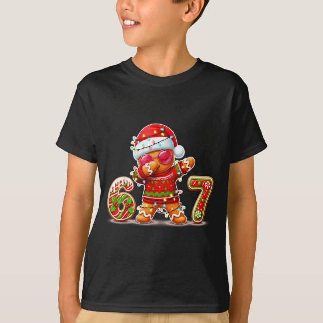 Camiseta Christmas Gingerbread Six Seven 67 Ice Cream Drip  (Anverso)