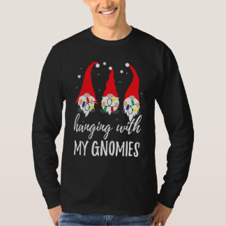 Camiseta Christmas Gnome Hanging With My Gnomies Men Women