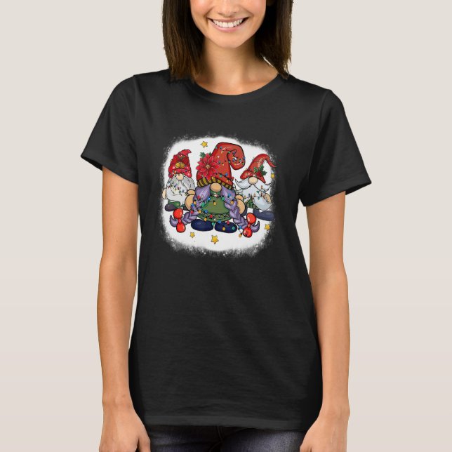 Camiseta Christmas Gnome  Men Women Buffalo Plaid Red Chris (Anverso)