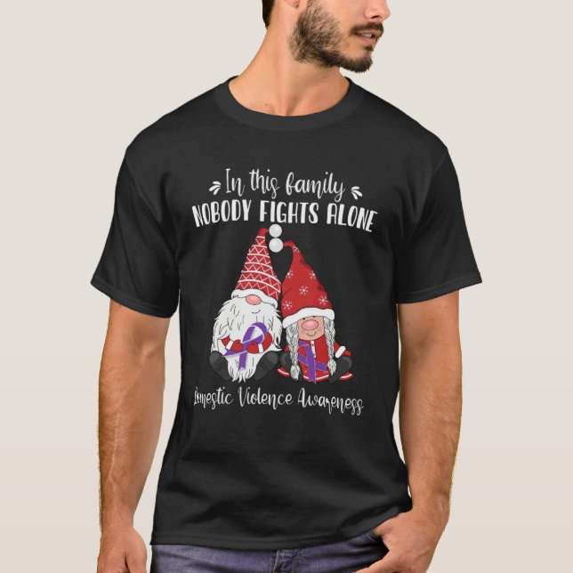 Camiseta Christmas Gnomes Domestic Violence Awareness (Anverso)