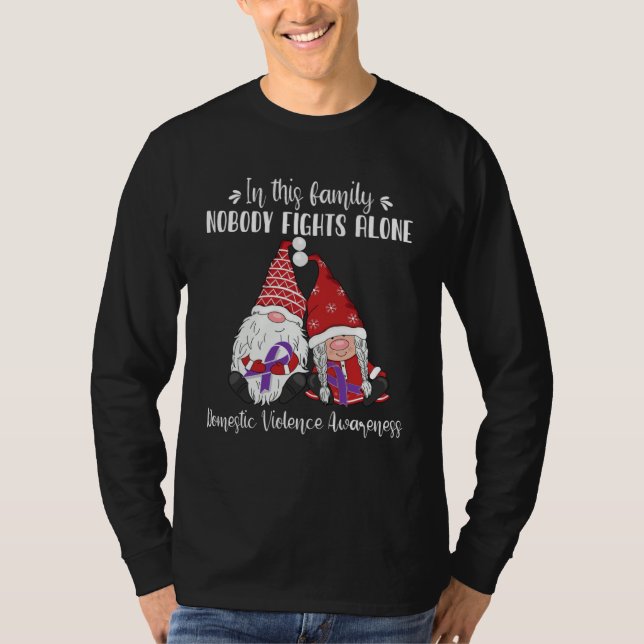 Camiseta Christmas Gnomes Domestic Violence Awareness (Anverso)