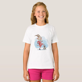 Camiseta Christmas Goat Playing Soccer