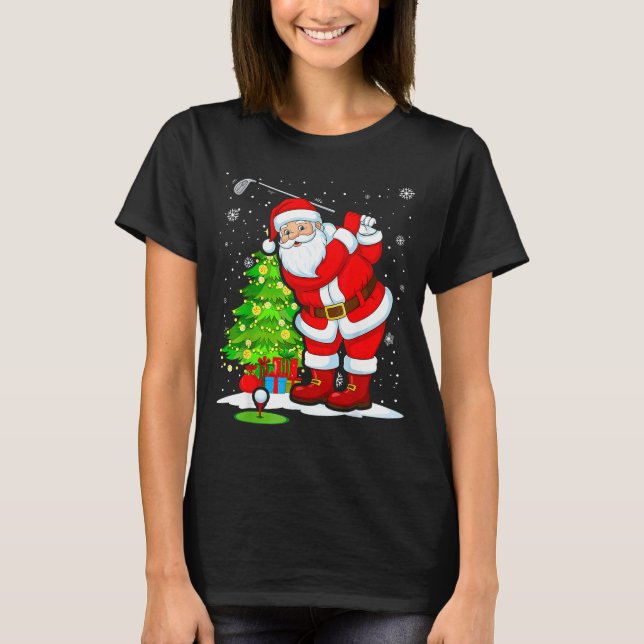 Camiseta Christmas Golf Santa Golfer Xmas Funny Christmas G (Anverso)