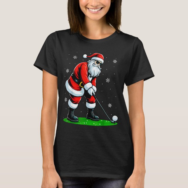 Camiseta Christmas Golf Santa Golfer Xmas Funny Christmas G (Anverso)