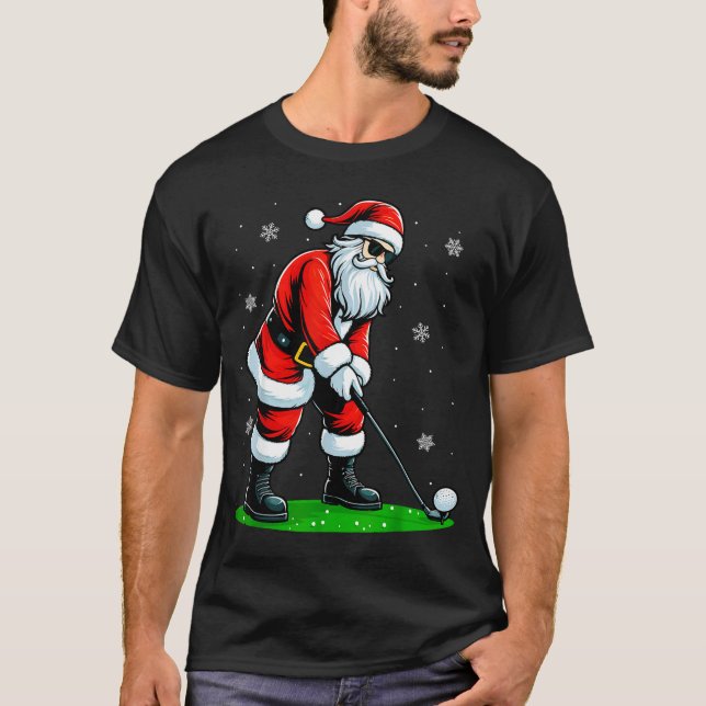 Camiseta Christmas Golf Santa Golfer Xmas Funny Christmas G (Anverso)