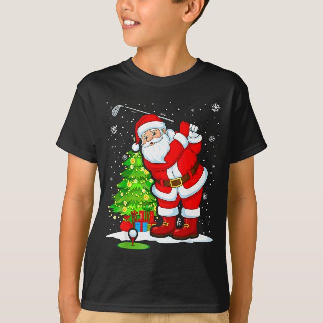 Camiseta Christmas Golf Santa Golfer Xmas Funny Christmas G (Anverso)