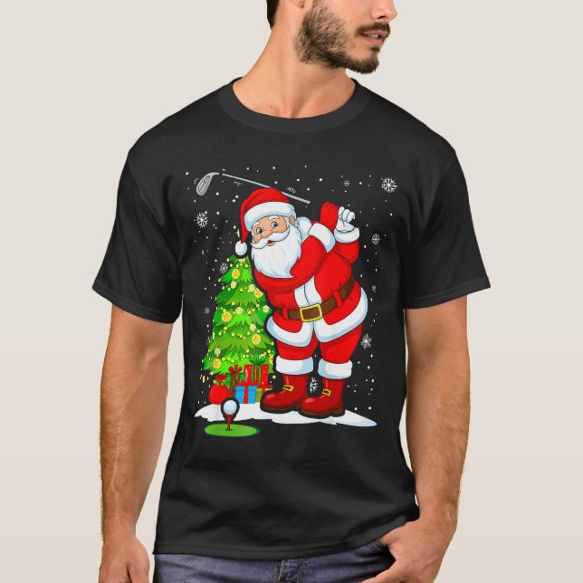 Camiseta Christmas Golf Santa Golfer Xmas Funny Christmas G (Anverso)