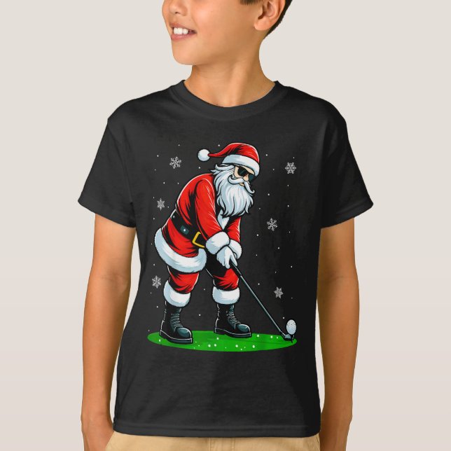 Camiseta Christmas Golf Santa Golfer Xmas Funny Christmas G (Anverso)