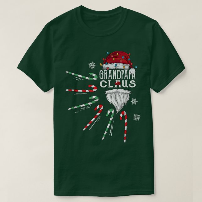Camiseta Christmas Grandpapa Claus Grandpapa Beard Candy Ca (Diseño del anverso)