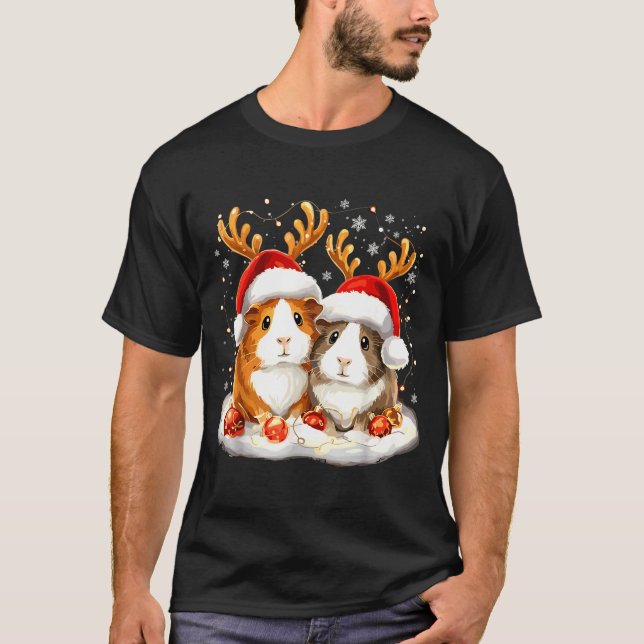 Camiseta Christmas Guinea G Reindeer Xmas  (Anverso)