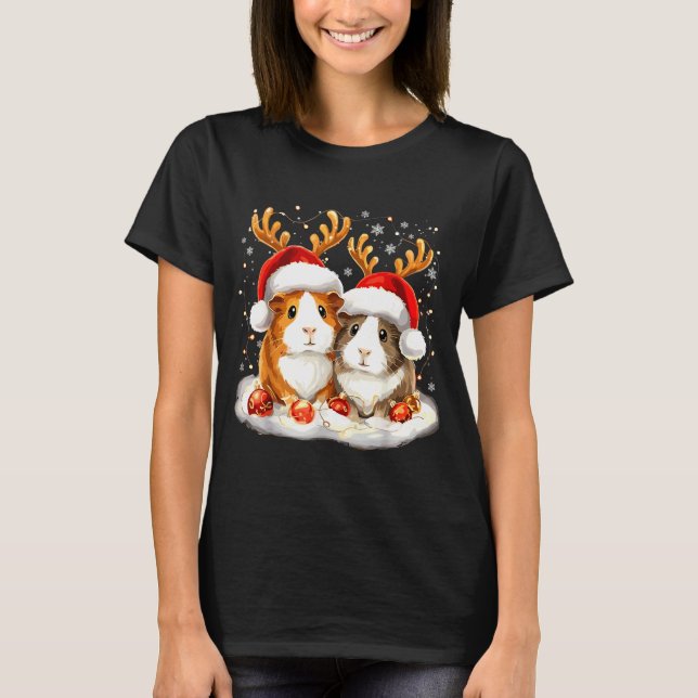 Camiseta Christmas Guinea G Reindeer Xmas  (Anverso)