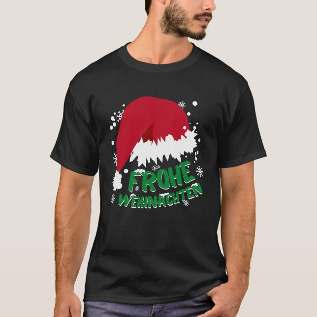 Camiseta Christmas hat and snow  Merry Christmas (Anverso)