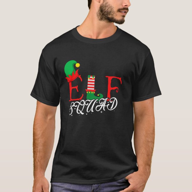 Camiseta Christmas Holiday Elf Squad Xmas Elves Funny  (Anverso)