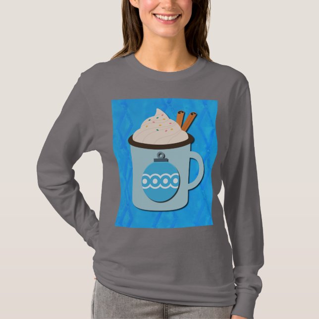 Camiseta Christmas Holiday Hot Chocolate Art on T-Shrit (Anverso)