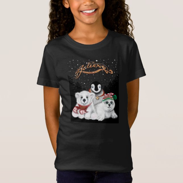 Camiseta Christmas holiday Northpole bear penguin seal (Anverso)