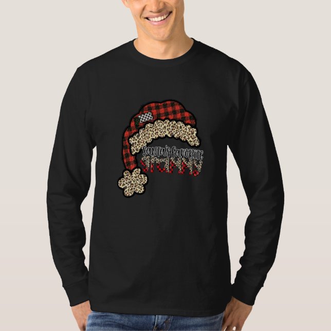 Camiseta Christmas Holiday Santa's Favorite GRAMMY Buffalo  (Anverso)