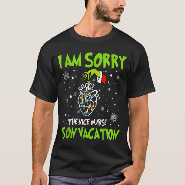 Camiseta Christmas I Am Sorry The Nice Nurse Is On Vacation (Anverso)
