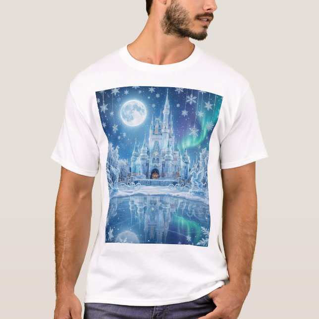 Camiseta Christmas Ice Castle – A Winter Fantasy Realm (Anverso)