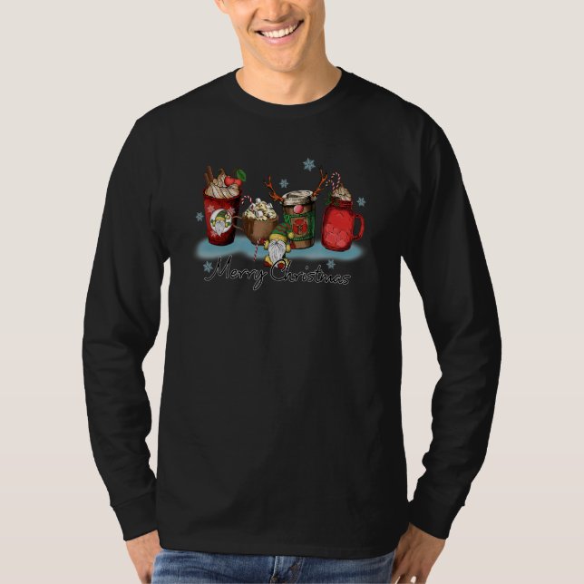 Camiseta Christmas Iced Coffee Hot Cocoa Coffee   Merry Chr (Anverso)