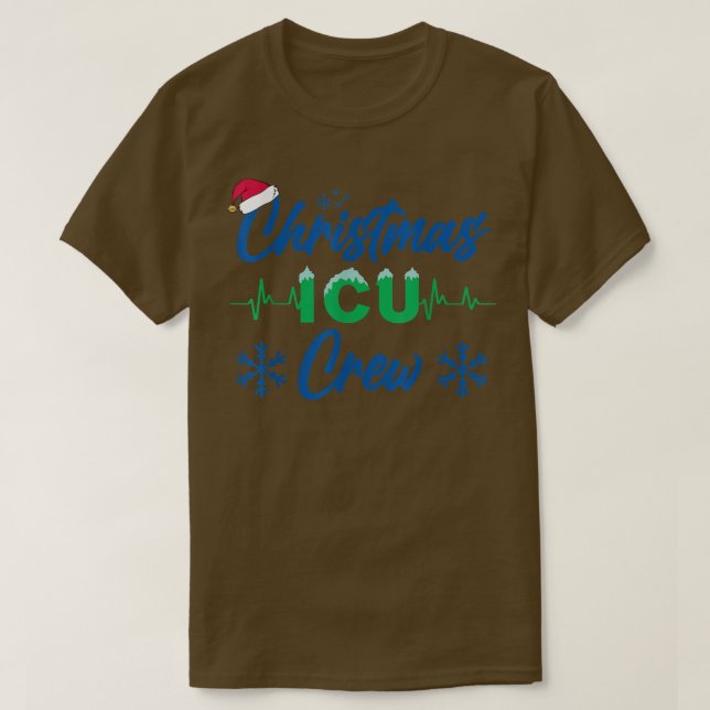 Camiseta Christmas ICU Crew, Present, Candy, Nurse, Medical (Diseño del anverso)