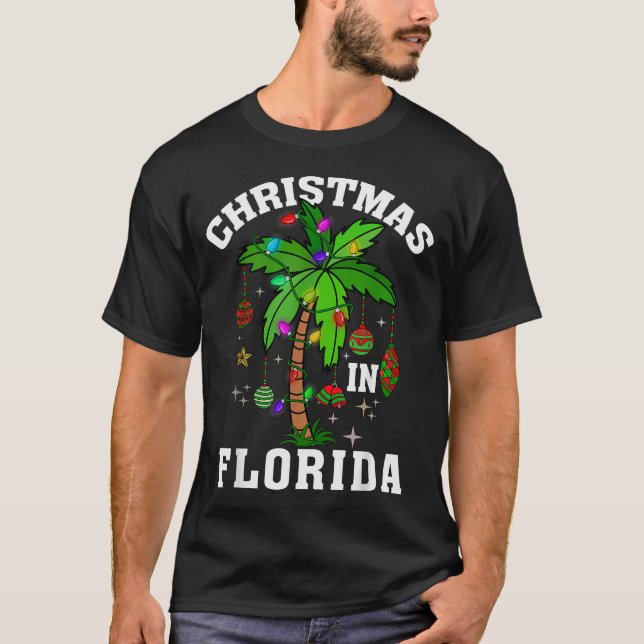 Camiseta Christmas In Florida Deck The Palm Tree Xmas Winte (Anverso)