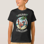 Camiseta Christmas in July<br><div class="desc">Funny Christmas design featuring an illustration of Santa Claus relaxing at the beach under a palm tree on a little island. A perfect match for Christmas in July as well as for real Christmas in December.</div>