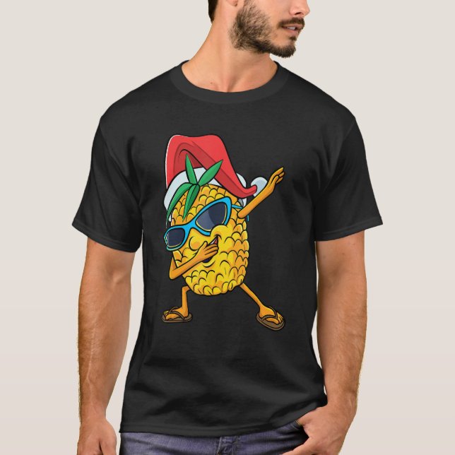 Camiseta Christmas in July Dabbing Pineapple Fruit Dab Danc (Anverso)