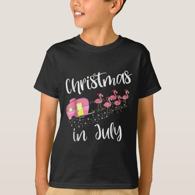 Camiseta Christmas In July Flamingo Nk  (Anverso)