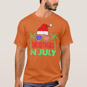 Camiseta Christmas In July Funny 4th Of July Beach Summer S