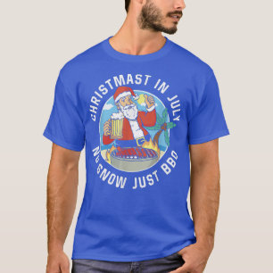 Camiseta Christmas In July No Snow Just Bbq Sarcastic Summe