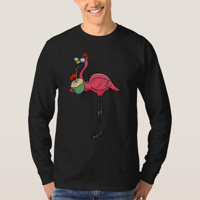 Camiseta Christmas in July Pink Flamingo  Xmas Men Women Ki (Anverso)