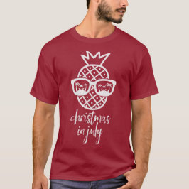 Camiseta Christmas in july red tshirt