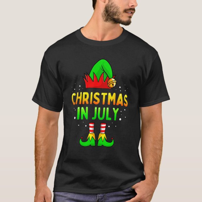 Camiseta Christmas In July Santa Elf  Xmas Men Women Kids (Anverso)