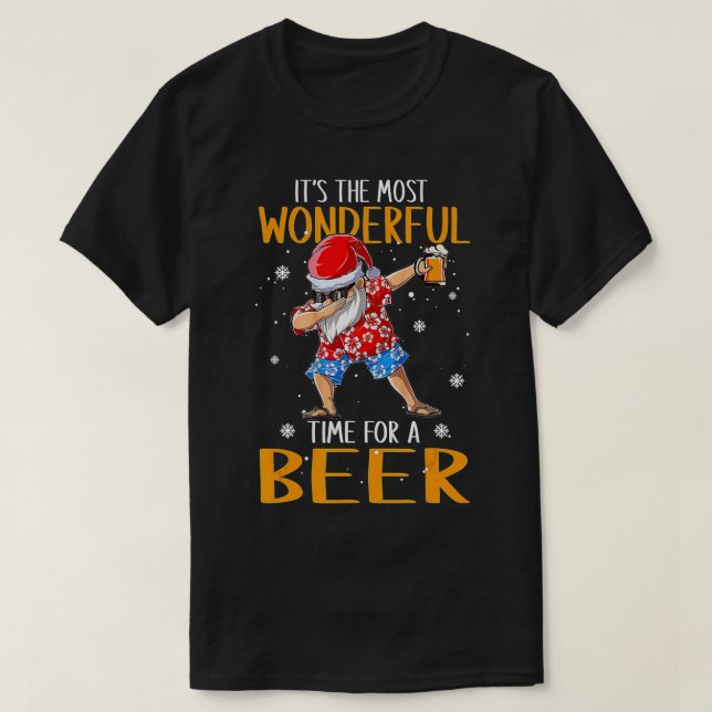Camiseta Christmas In July Santa  Hawaiian Funny Wonderful  (Diseño del anverso)