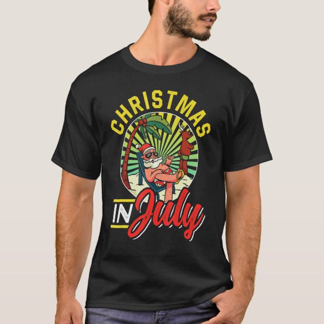 Camiseta Christmas In July Sarcastic Summer Humor Santa (Anverso)