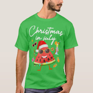 Camiseta Christmas in July Watermelon Summer Vacation Match