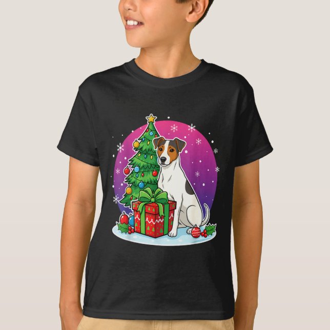 Camiseta Christmas Jack Russell Santa Hat Xmas Jack Russell (Anverso)