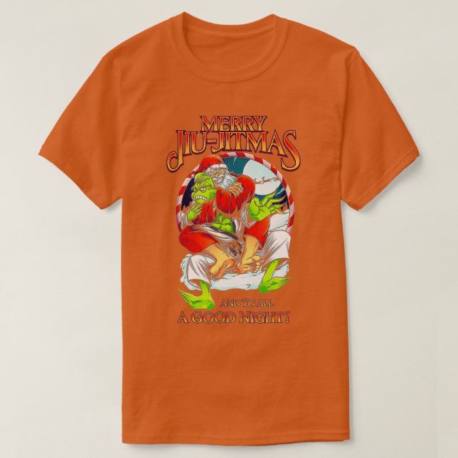 Camiseta Christmas Jiu Jitsu Merry Jiu jitmas  (Diseño del anverso)