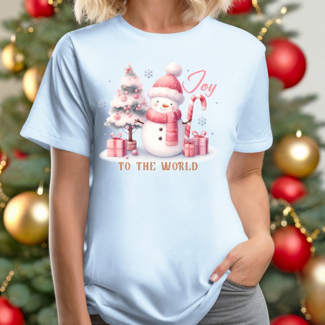 Camiseta Christmas Joy to the World Woman's  (Personalize this cute Joy to the world Christmas t-shirt. )