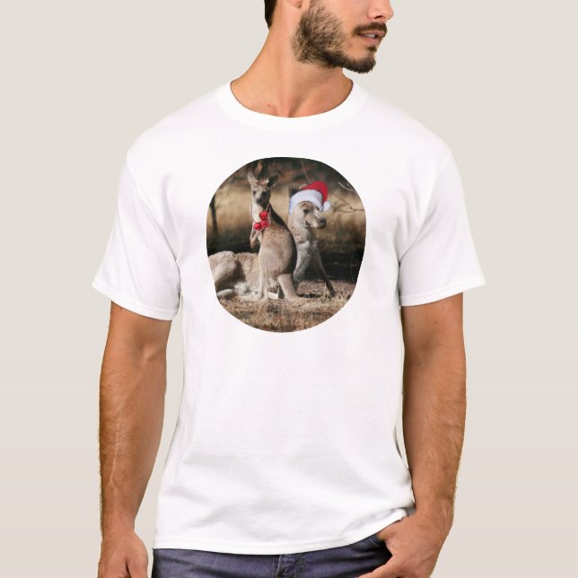 Camiseta Christmas Kangaroos Australian Style (Anverso)
