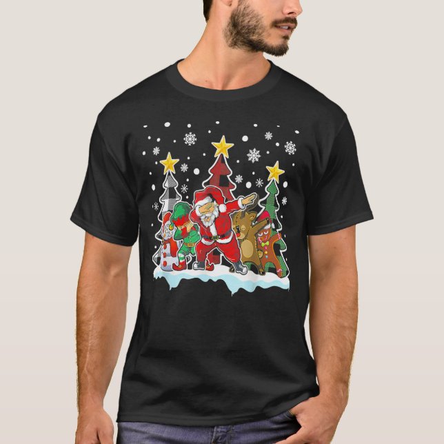 Camiseta Christmas Kids Boys Men Dabbing Santa Elf Deer Fri (Anverso)