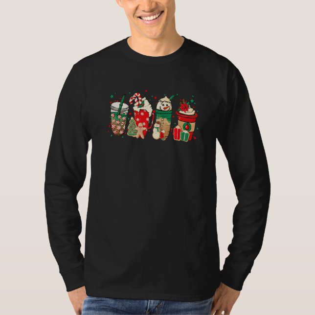 Camiseta Christmas Latte Sweets Drinks Cup Winter Iced Coff (Anverso)