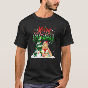 Camiseta Christmas Lighting Pajama Matching Sheltie Santa X