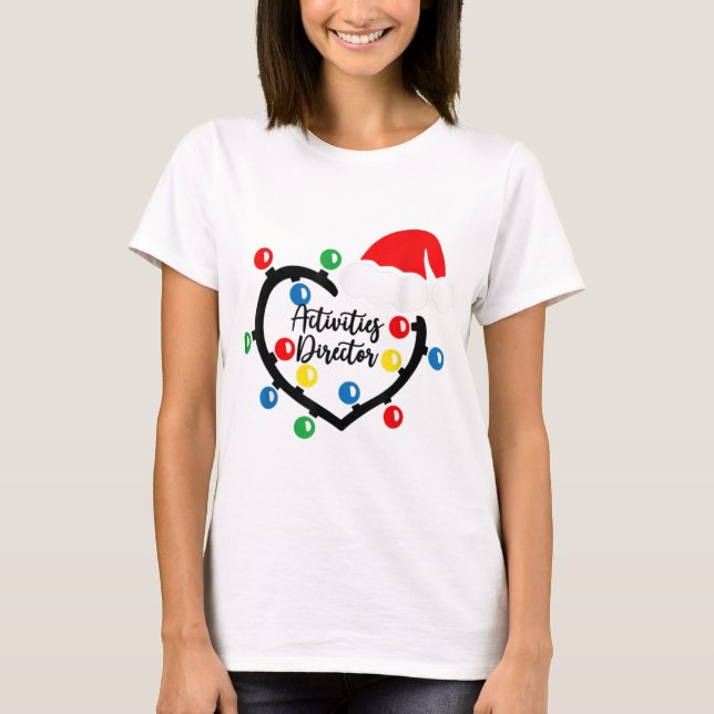 Camiseta Christmas Lights Activities Director Nurse Costume (Anverso)