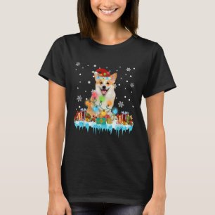 Camiseta Christmas Lights Corgi Dog Santa Tree Xmas Corgi