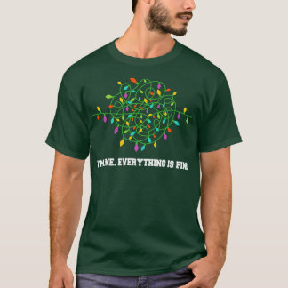Camiseta Christmas Lights I'm Fine Everything Is Fine Ugly 