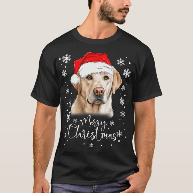 Camiseta Christmas Lights Labrador Retriever Dog Lover (Anverso)
